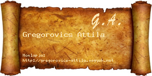 Gregorovics Attila névjegykártya
